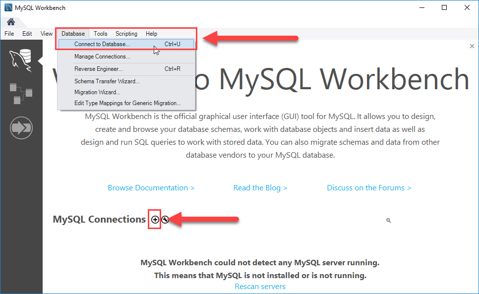 MySQL Workbench 连接 MySQL 第 1 步