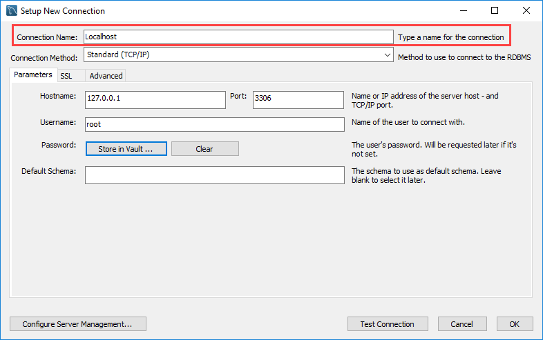 MySQL Workbench 连接 MySQL 第 2 步