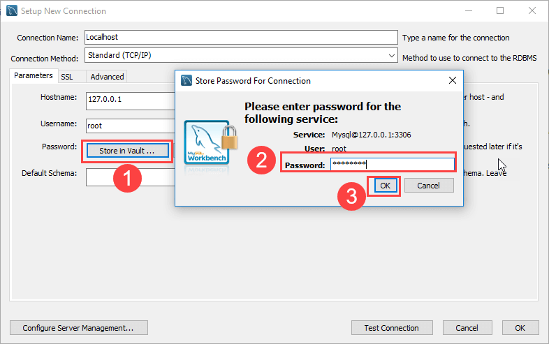 MySQL Workbench 连接 MySQL 第 3 步